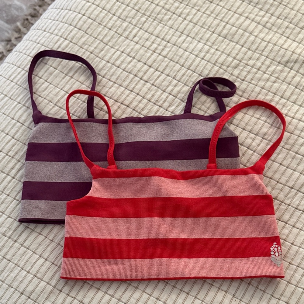 FP Movement by Free People Striped Ribbed Sports Bras (2 Pack)